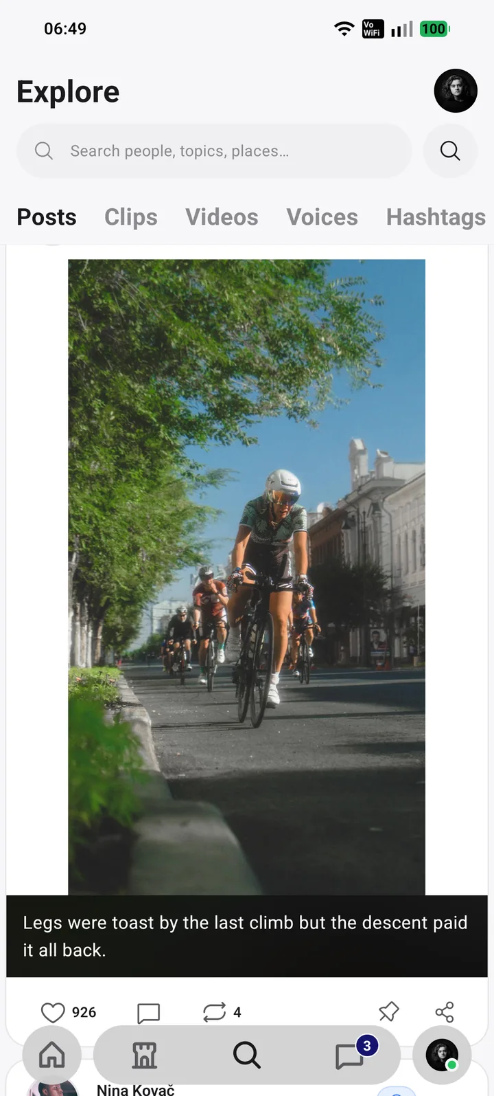A screen from the Bloom Space app